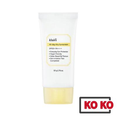 [Klairs] All Day Cover Airy Sunscreen 50g SPF 50+ PA++++ / Non appiccicoso, non unto