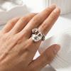 Minimalist Masquerade Mask Ring Elegant Stacked Ring Unique Venus Crown Ring  Daily Wear