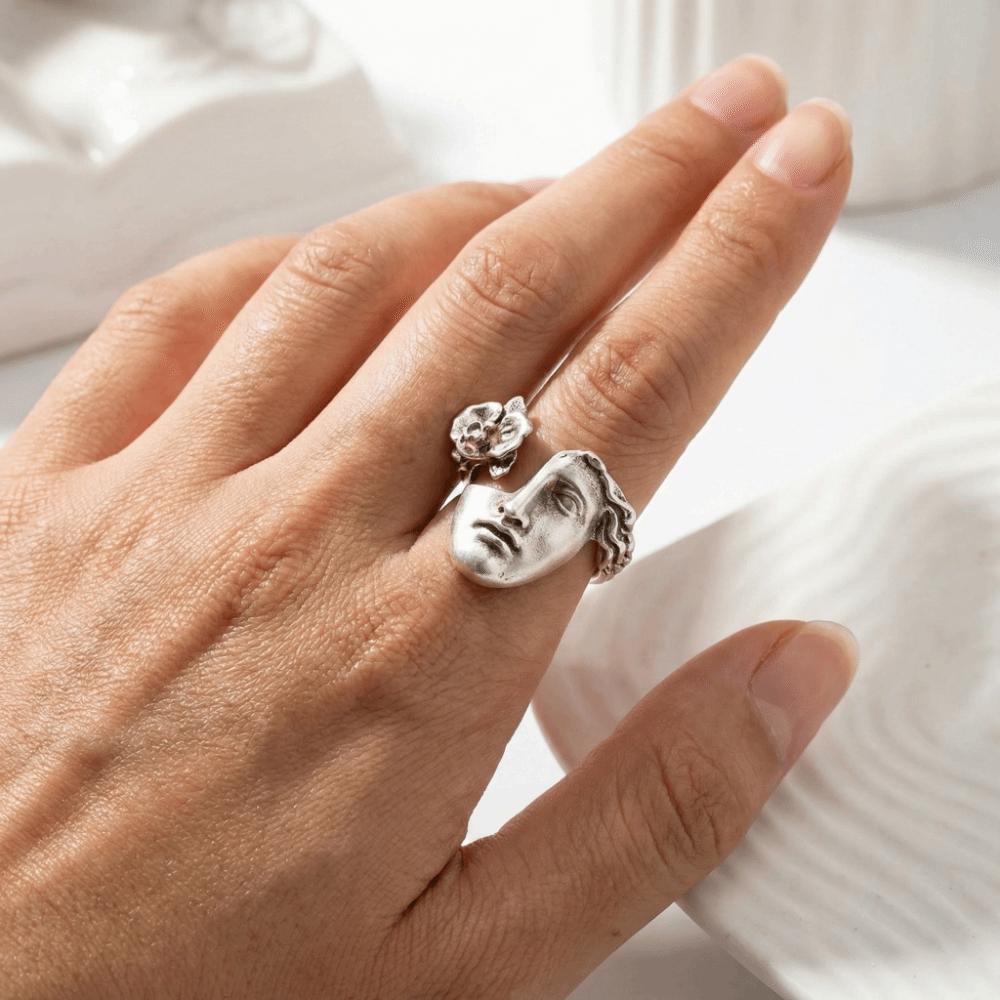 Minimalist Masquerade Mask Ring Elegant Stacked Ring Unique Venus Crown Ring  Daily Wear