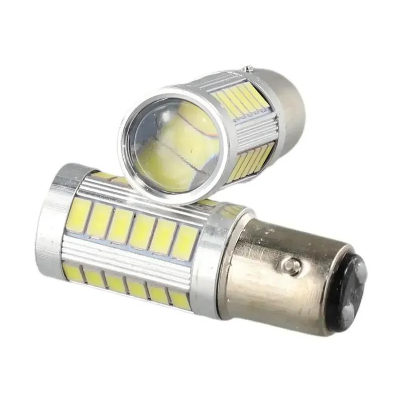 2Pcs 1157 P21/5W 380 BAY15D Car Stop Tail-Brake Light White LED Bulbs Lamp Light 33 12V 382 6000K Car Brake Light Taillight