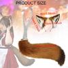 Ears and Tail Headwear Realistic Adjustable Belt for Women Cosplay Props