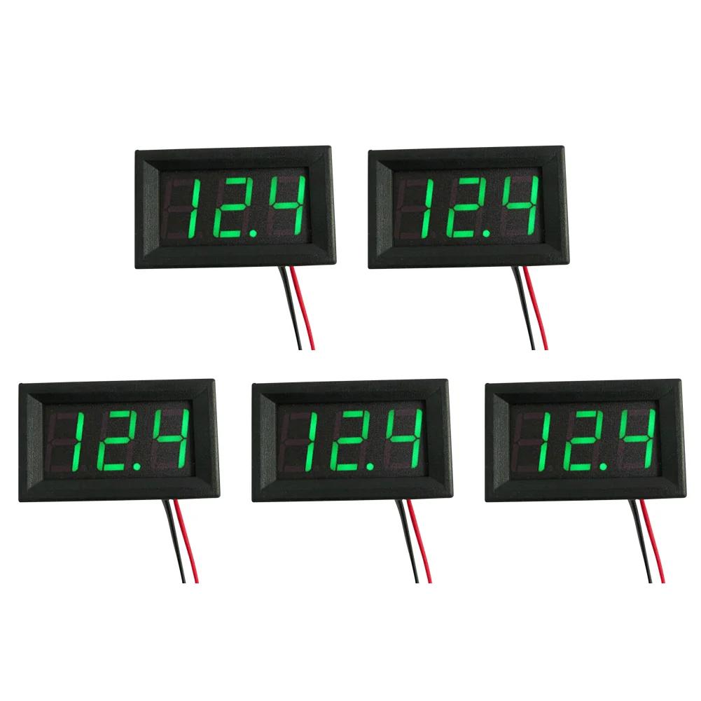 DC4.5V-30V Voltage Meter LED Display 0.56 Inch Mini Voltage Tester Voltage Panel Meter for 6V 12V Electromobile Motorcycle Car