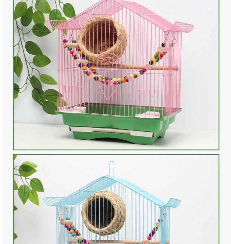 Luxury Home Villa Bird Cage for Small Parrots and Budgies - New Design with Embroidered Eye Pearl and Free Shipping.