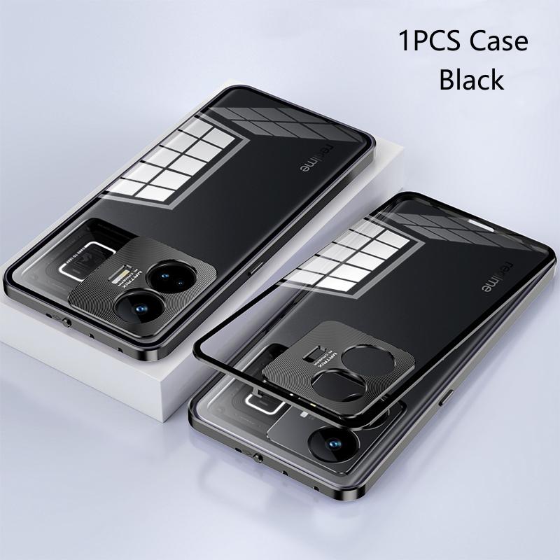 Luxury Case For Realme GT Neo 5 Case For Realme GT3 5G Capa Aluminium Alloy Metal Frame Bumper Tempered Glass Camera 360 Cover