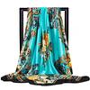 Fashion Scarves For Women Print Silk Satin Head Scarf Female 90cmx90cm Luxury Brand Square Shawl Large Hijab Scarfs For Ladies