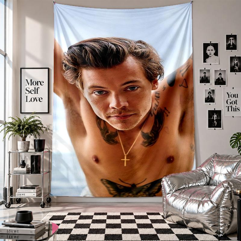 Wall TapestryHarry Styles Art Hanging Cloth Decorative Background Cover for Room Decoration