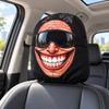 Funny Face Print Car Seat Cover Double Sided Car Pillowcase New Car Seat Headrest  Universal