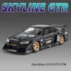 1:24 Gtr-R34 Gtr-S15 Modelauto Speelgoed Legering Carrosserie Rubberen Banden Schokdemping Sportauto's 4 Deuren Openbare Modellen Geweldig Verzamelobject