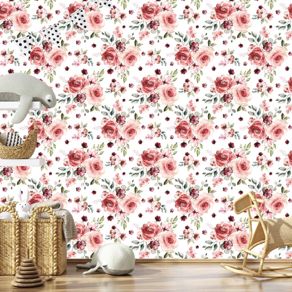 Colorful Roses Wallpaper for Living Room and Bedroom 50x1000