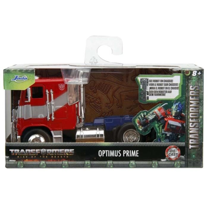 Jouet - jada toys - transformers optimus prime petit camion voiture - rouge - mixte - a partir de 8 ans