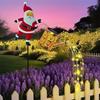 Solar Powered Santa Claus Garden Light Outdoor Yard Decoration for Christmas Season with LED and Waterproof Design