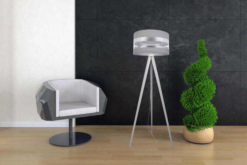 Loft Tripod Floor Lamp Chrome Lampshade Led Selection
