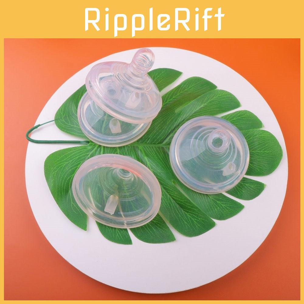 Wide Mouth Baby Bottle Nipple Food Grade Silicone Medium Clear