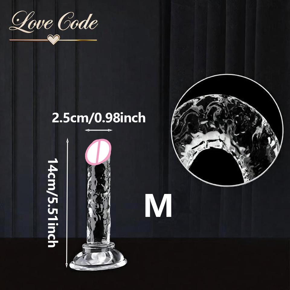 Transparent Dildo Suction Cup Jelly Dick Women Sex Toys Soft Masturbators Penis