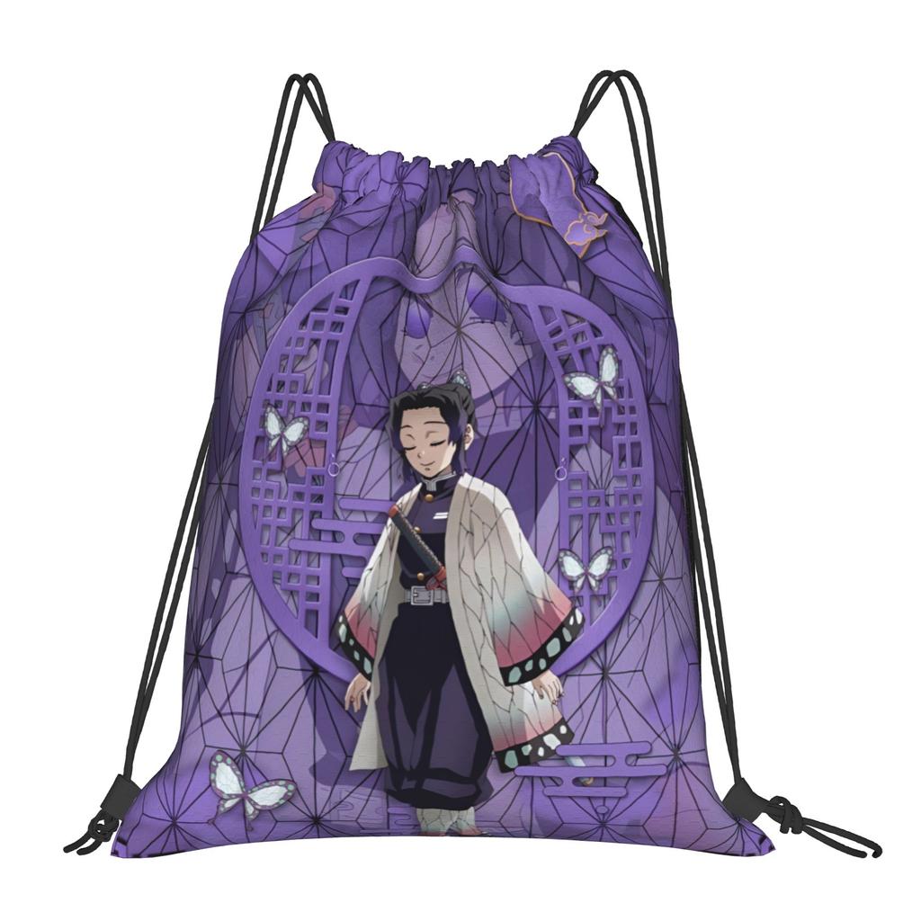 Custom Demon Slayers Drawstring Bags Women Men Lightweight Kokushibo Sports Gym Storage Backpack