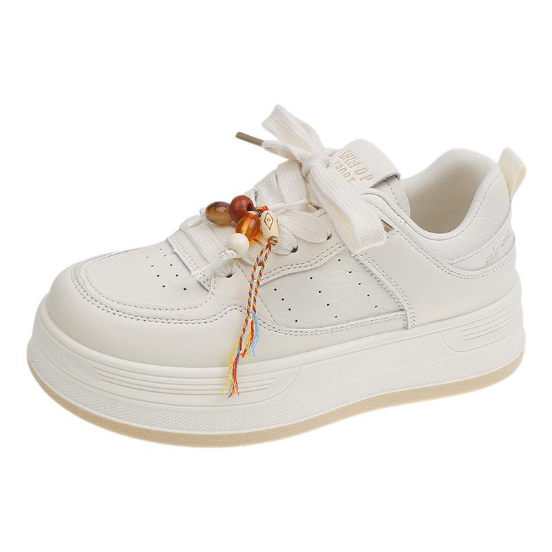 Thick-soled heightening popular casual shoes women's 2025 autumn new shoes versatile women's board shoes small white shoes