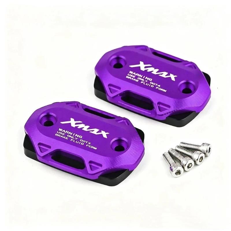 2Pcs Cnc Front Brake Fluid Reservoir Cap For Xmax 250/300 V1 V2 V3 (2017–2026)
