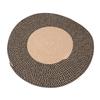 Round Jute Rug Reversible Retro Nordic Style Fashionable Area Rug Circle Carpet for Bedroom Hallway