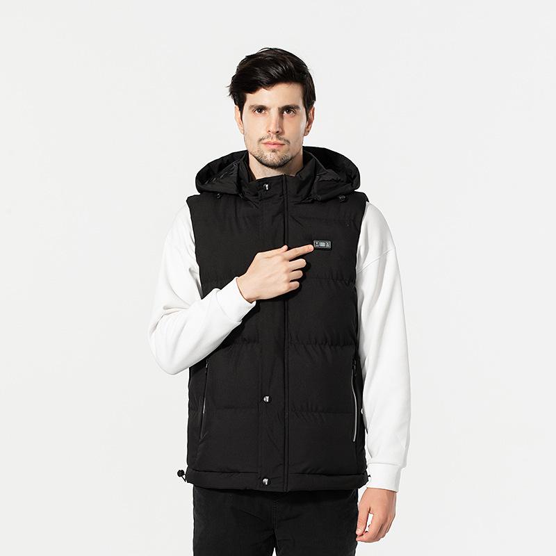 Gilet riscaldato intelligente USB da uomo a 15 zone con display