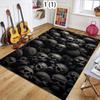A Door Mat with Skull Pattern Design, Anti Slip and Easy Clean Suitable for Carpets in Home Bathrooms Kitchens and Shower Rooms