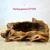 Creative Retro Cement-Look Tree Stump Succulent Planter