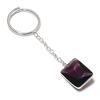 Natural Amethyst Gemstone 925 Sterling Silver Jewelry Keychain 3.15" ETC-13831