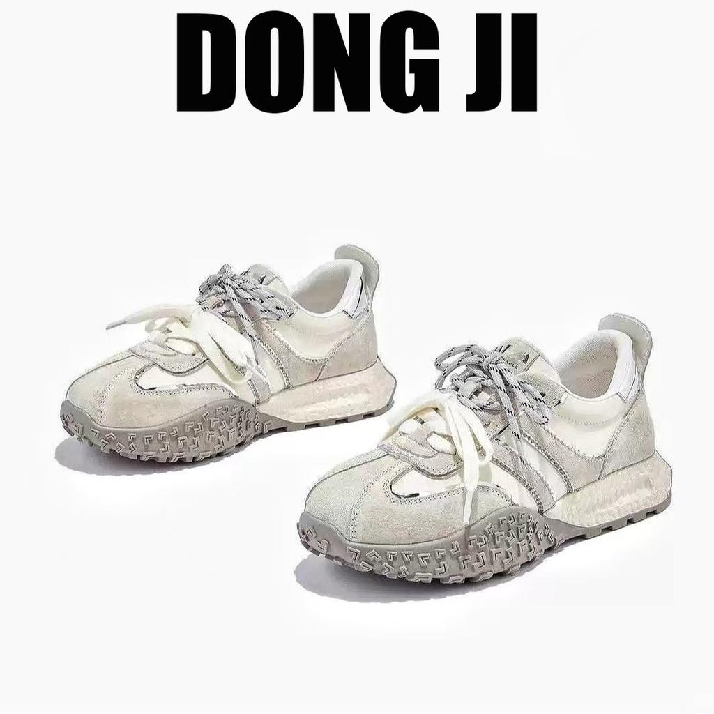 Leather versatile Forrest Gump shoes 2025 spring new soft sole not tired feet sports and leisure dad shoes fashion white shoes