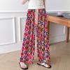 New Cotton and Silk Wide-leg Pants, Artificial Cotton Pajama Pants, Walking Pants, Loose and Casual, Can Be Worn Outside, Large Size Women's Thin 