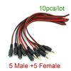 10 Stück/Lot Stecker Buchse 12V DC Strom Pigtail Kabel Buchse Für CCTV Kamera Anschluss Schwanz Verlängerung DC Kabel