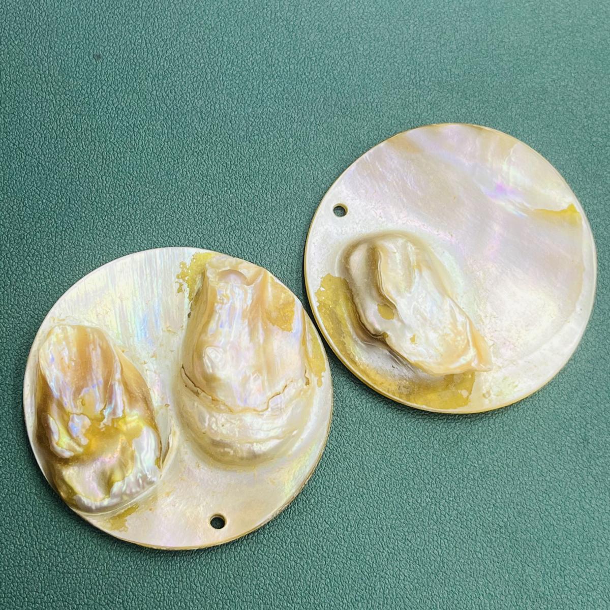 

2 шт., Бусины из натуральной ракушки перламутра с отверстием, Бохо, ручной работы, круглые, россыпью, 50 мм, для аксессуаров для ожерелья своими руками, для креативного изготовления ювелирных изделий 2Pcs/50mm