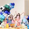 Hot Football Theme Balloon Chain Set Blue Boy Birthday Balloon Wreath Arch Decorative Set