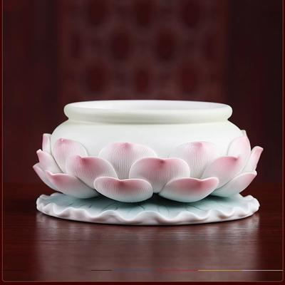 1 Stück Keramik Lotus Räuchergefäß Buddha Hall Tisch Haushalt und Innen Buddha Utensilien