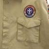 BOY SCOUTS OF AMERICA Krátkorukávová pracovná košeľa 2XL Béžová Veľká veľkosť Pánska Použitá