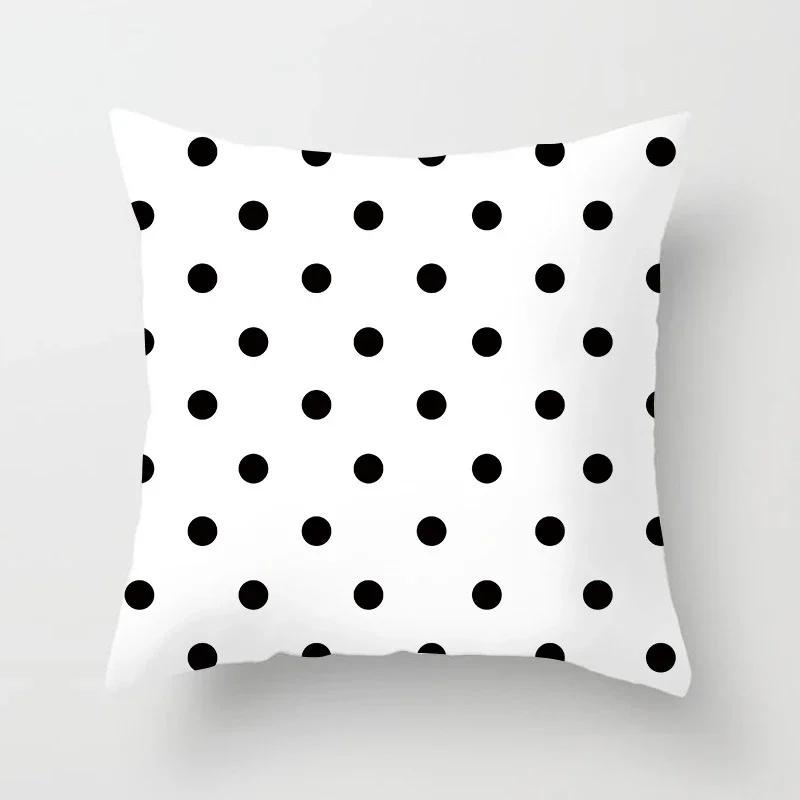 Home Decorated Black and White Geometric Cube Letter Printing Cushion Cushion Car Bedroom Living Room Sofa Pillow Sleeve