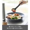 Yamazaki Tower Silicone Cooking Spoon, Small, Black, W5.5 x D2.5 x H25cm, Dishwasher Safe, Floating Tip, Measuring Meter, Small Size, 1597
