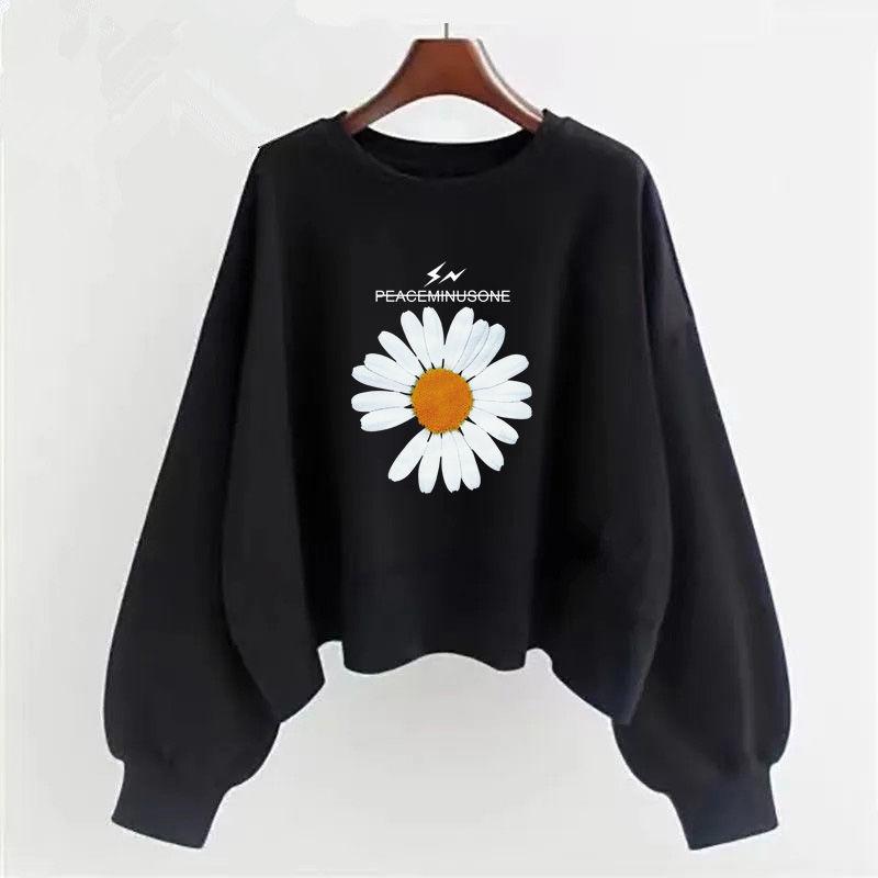 Moletom com capuz de algodão roxo feminino primavera e outono manga longa versão coreana gola redonda solta temporada escolar de setembro início do outono em roupas femininas