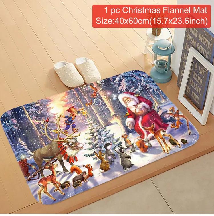 Christmas Door Mat Santa Claus Outdoor Carpet Merry Christmas Decorations for Home  Navidad Xmas Ornament New Year 2025