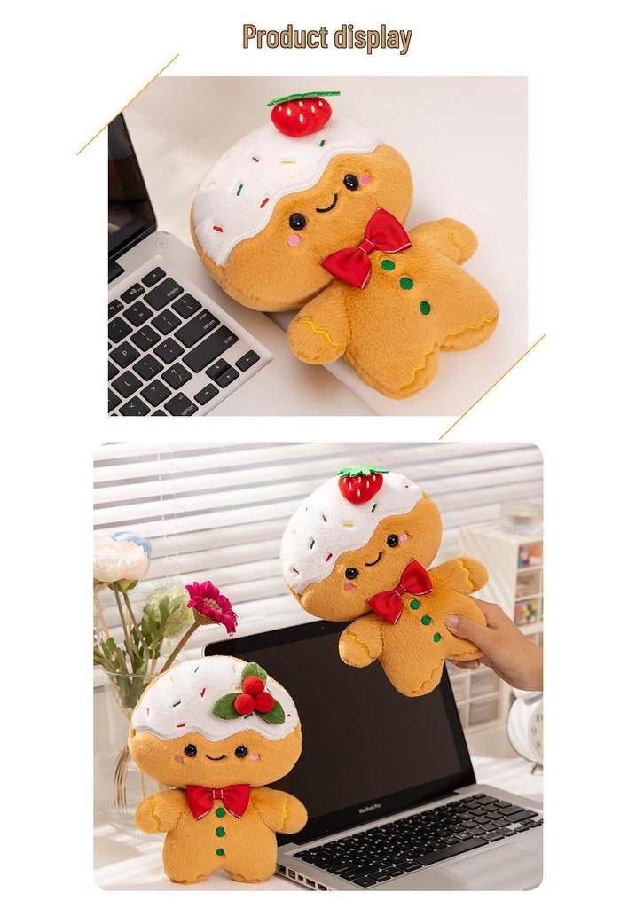Gingerbread Man Plush Christmas Tree Ornament - Children's Gift Decoration