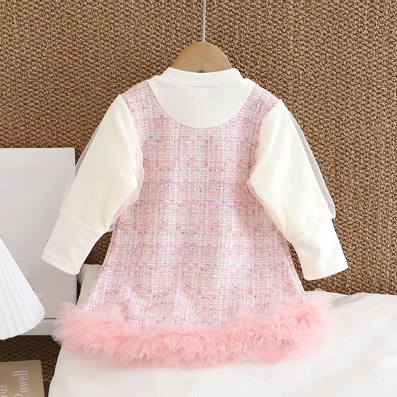 Sukienka dla dziewczynki Dziecięca Słodka Koronkowa Suknia Dzieci Wiosna Elegancka Impreza Księżniczka Codzienne Ubrania Niemowlę Moda Sukienka