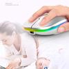 Souris de jeu Bluetooth colorée silencieuse à LED, accessoire pour ordinateur