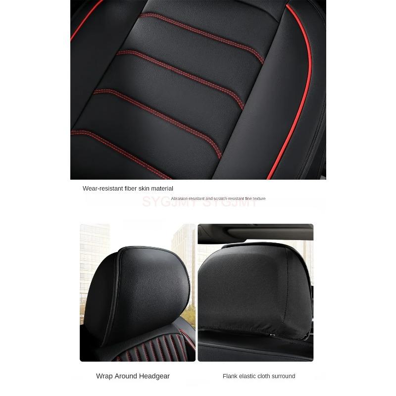 Two Pieces of Pu Leather Car Seat Covers for Jeep Grand Cherokee, Toyota Avensis T25 and Toyota Yaris