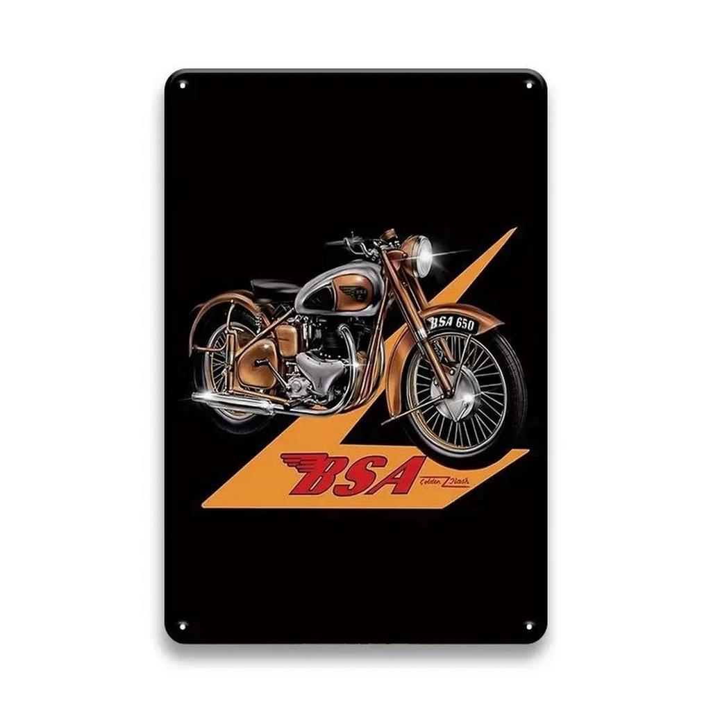Decor Old Motorcycles Vintage Metal Tin Signs Ride Free Funny Poster Decor for Cafe Garage Bar Pub Club Man Cave Wall Decoration