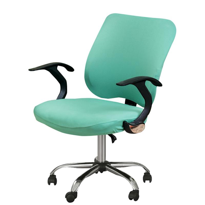 2ks/set Kancelářský potah na dělenou židli Elastický zvedák otočného křesla Skluzný potah na židli Snímatelný potah sedáku Chránič nábytku