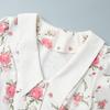 French V-neck Puff Sleeve Summer Dress with Waist-Tightening Print and Ruffle Details for 2025