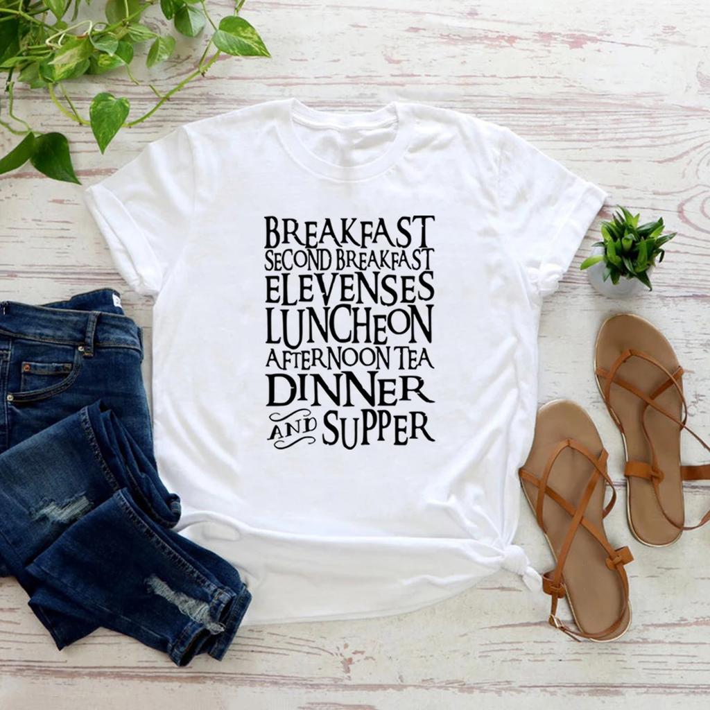 Second Breakfast Shirts Rings of Movie Power T-Shirt Men Women Short Sleeve T-shirts Book Lover Gift Vintage Graphic T Shirts