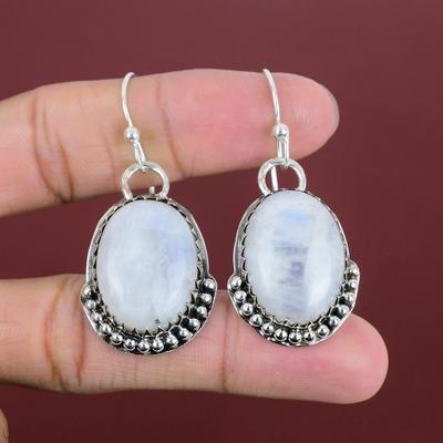 Orecchino Pietra di Luna Arcobaleno Orecchino Argento Sterling 925 Orecchino con Pietra Preziosa di Altissima Qualità Gioielli Fatti a Mano Orecchini Ultimo Design Regali per Anniversario