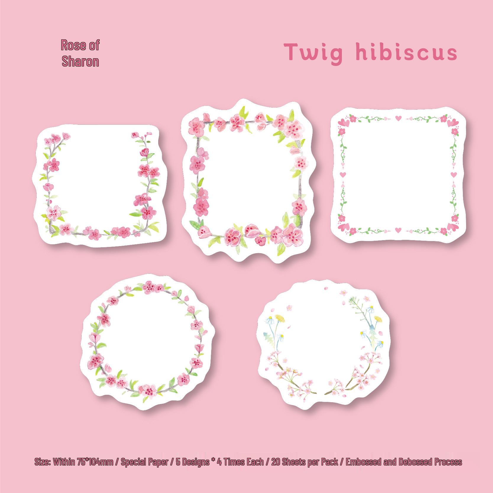 

Flower Bloom Retro Sticky Notes Series: 6 Styles for Journaling and Decoration
