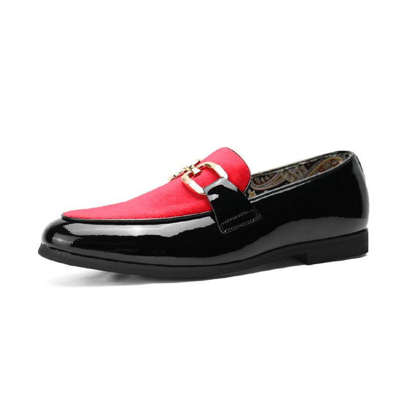 Fashion Fashion Gentleman New Men's Pointed Casual Dress Shoes Male Suede Patchwork Formal Wedding Prom Evening Homecoming Footwear