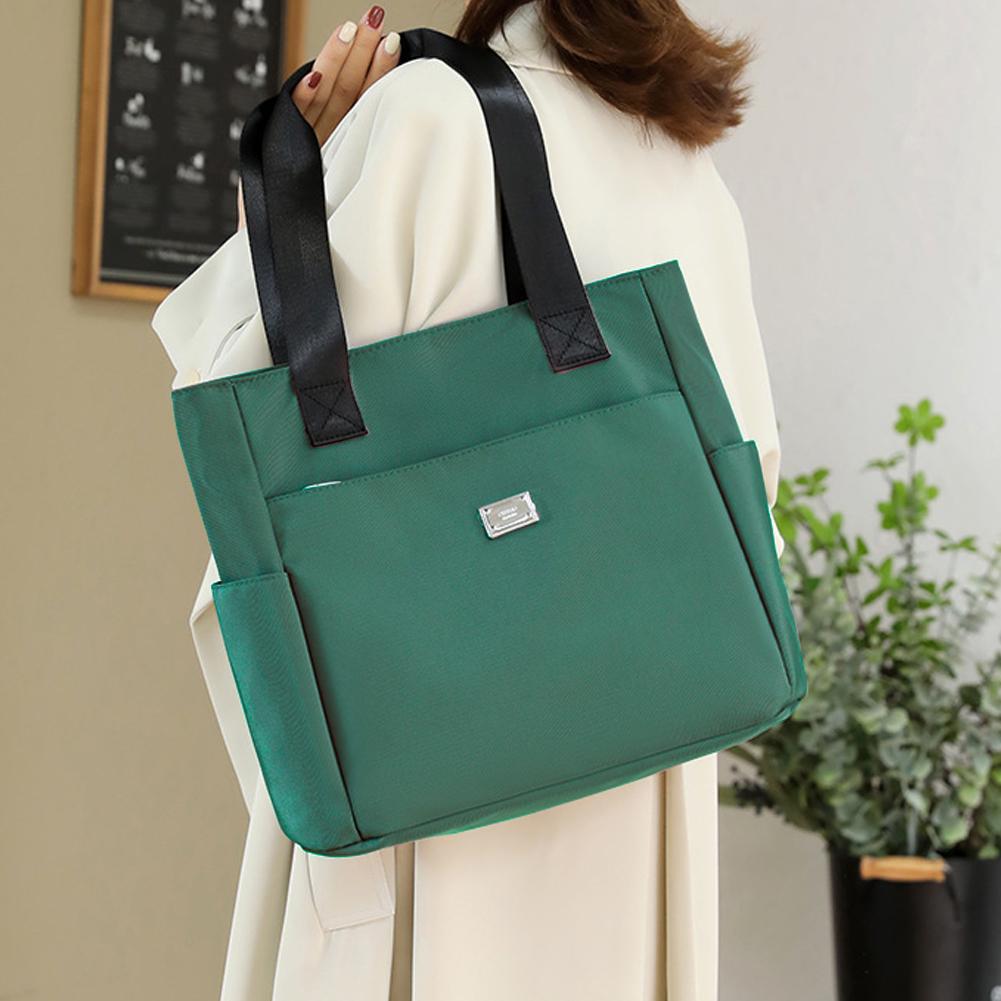 Ladies Tote Bags Nylon Female Hand Bag Multi-Pockets Large Capacity Casual Fashion Portable Simple Elegant for Weekend Vacation