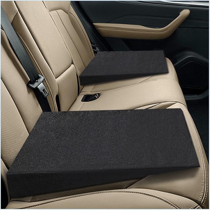 2PCS Auto Seat Wedge Leveling Cushion, Comfortable Ergonomic Wedge Foam Pad Car Seat Cushion, Angled Design Rear Seat Pad Office Chair Support Cush